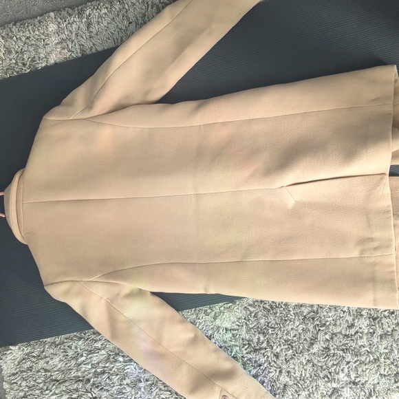 Camel structured pea coat sz medium - Picture 5 of 6